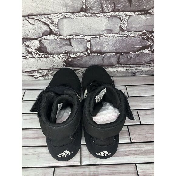 ADIDAS Black Suede White Stripes Strap Lace Up Wrestling Shoes Men Sz 7M US/40EU main image 6